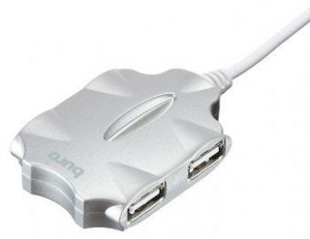 Разветвитель USB 2.0 Buro BU-HUB4-0.5-U2.0-Candy 4порт. серебристый от магазина РЭССИ