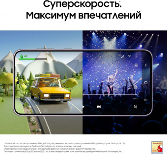 Смартфон Samsung SM-S916B Galaxy S23+ 5G 512Gb 8Gb лаванда моноблок 3G 4G 2Sim 6.6" 1080x2340 Android 13 50Mpix 802.11 a/b/g/n/ac/ax NFC GPS GSM900/1800 GSM1900 TouchSc Protect от магазина РЭССИ