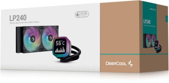 Система водяного охлаждения Deepcool LP240 ARGB Soc-AM5/AM4/1200/1700/1851 черный 4-pin 38.71dB Al LCD 300W 1410gr Ret (R-LP240-BKMSNC-G-1) от магазина РЭССИ