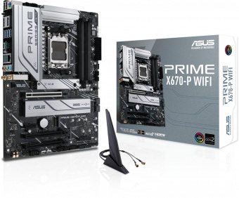 Материнская плата Asus PRIME X670-P WIFI SocketAM5 AMD X670 4xDDR5 ATX AC`97 8ch(7.1) 2.5Gg RAID+HDMI+DP от магазина РЭССИ