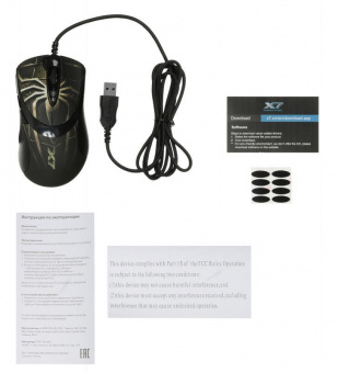 Мышь A4Tech Oscar Editor XL-747H коричневый/рисунок лазерная (3600dpi) USB2.0 (6but) от магазина РЭССИ