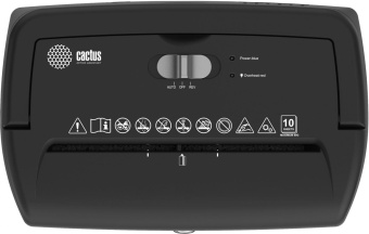 Шредер Cactus CS-SH-10-21-5X18 черный (секр.P-4) перекрестный 10лист. 21лтр. скрепки скобы пл.карты от магазина РЭССИ