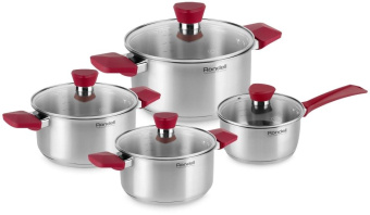 Набор посуды 8 предм. (кастрюли с/кр 18/20/24 см, ковш с/кр 16 см) Strike Rondell RDS-818 от магазина РЭССИ