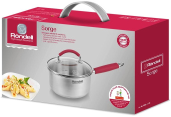Ковш Rondell Sorge RDS-1218 1.3л. d=16см (с крышкой) стальной от магазина РЭССИ