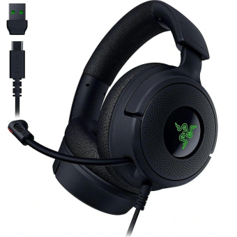 Наушники с микрофоном Razer Kraken V4 X черный 1.8м мониторные USB оголовье (RZ04-05180100-R3M1) от магазина РЭССИ