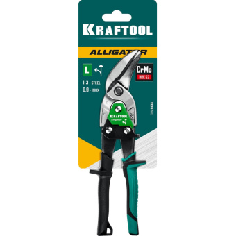 Левые усиленные ножницы по металлу KRAFTOOL Alligator 250 мм 2328-OL от магазина РЭССИ
