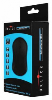 Мышь Оклик 115S черный оптическая (1200dpi) USB для ноутбука (3but) от магазина РЭССИ