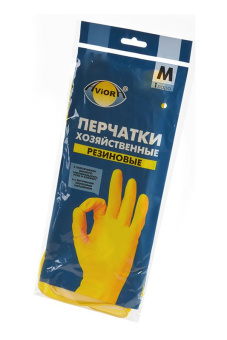 Хозяйственные резиновые перчатки AVIORA размер M 402-567 от магазина РЭССИ