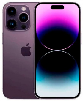 Смартфон Apple A2889 iPhone 14 Pro 256Gb 6Gb темно-фиолетовый моноблок 3G 4G 1Sim 6.1" 1179x2556 iOS 16 48Mpix 802.11 a/b/g/n/ac/ax NFC GPS GSM900/1800 GSM1900 TouchSc Protect от магазина РЭССИ