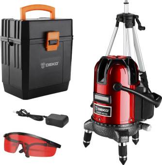 Уровень лазер. Deko LL57 SET 7 2кл.лаз. 635нм цв.луч. красный (065-0294) от магазина РЭССИ