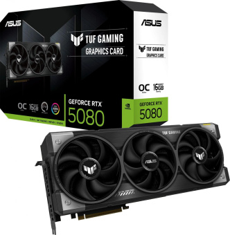 Видеокарта Asus PCI-E TUF-RTX5080-O16G-GAMING NVIDIA GeForce RTX 5080 16Gb 256bit GDDR7 2640/23000 HDMIx2 DPx3 HDCP Ret от магазина РЭССИ