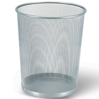 Металлическая корзина для бумаг BRAUBERG Germanium большая 20 литров серебристая 231957 от магазина РЭССИ