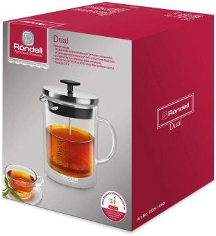 Френч-пресс Rondell Dual RDS-1063 0.8л прозрачный от магазина РЭССИ