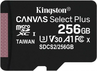Флеш карта microSDXC 256Gb Kingston SDCS2/256GBSP Canvas Select Plus w/o adapter от магазина РЭССИ