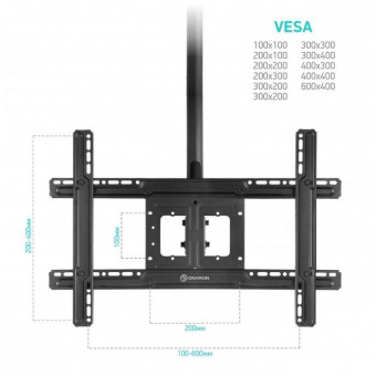 Кронштейн для телевизора Onkron N2L черный 32"-80" макс.68кг потолочный наклон от магазина РЭССИ