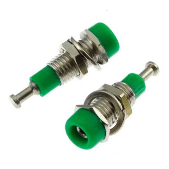 Z008 2mm panel jack GREEN от магазина РЭССИ