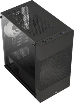 Корпус Aerocool Atomic Lite-G-BK-v2 черный без БП mATX 6x120mm 2x140mm 1xUSB2.0 2xUSB3.0 audio bott PSU от магазина РЭССИ