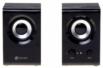 Колонки Оклик OK-160 2.0 черный 6Вт от магазина РЭССИ