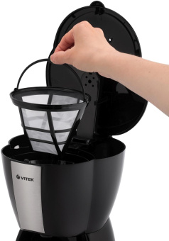 Кофеварка капельная Vitek VT-1503 900Вт черный от магазина РЭССИ