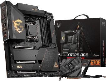 Материнская плата MSI MEG X670E ACE SocketAM5 AMD X670 4xDDR5 eATX AC`97 8ch(7.1) 10Gigabit RAID+DP от магазина РЭССИ