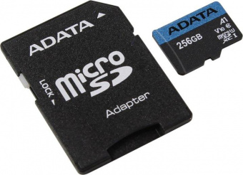 Флеш карта microSDXC A-Data 256GB AUSDX256GUICL10A1-RA1 Premier Pro + adapter от магазина РЭССИ