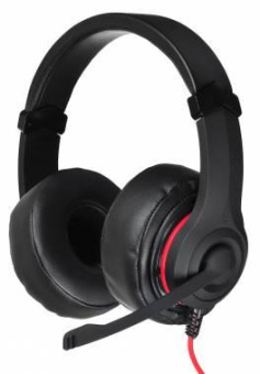 Наушники с микрофоном Оклик HS-L330G NIGHTMARE черный/красный 1.9м мониторные оголовье (359481) от магазина РЭССИ