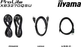 Монитор Iiyama 31.5" ProLite XB3270QSU-B1 черный IPS 16:9 HDMI M/M матовая HAS Piv 250cd 178гр/178гр 2560x1440 100Hz DP 2K USB 8.6кг от магазина РЭССИ
