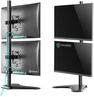 Кронштейн для мониторов Onkron D208FS черный 13"-32" макс.16кг настольный поворот и наклон от магазина РЭССИ