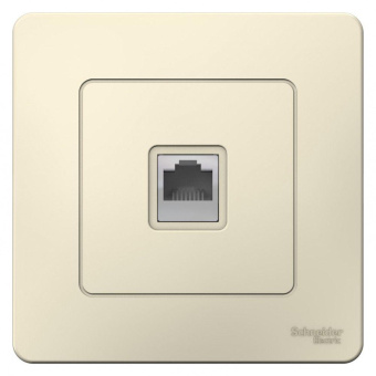 Розетка телеф. Schneider Electric Blanca BLNIS011002 скрыт. IP20 молочный от магазина РЭССИ