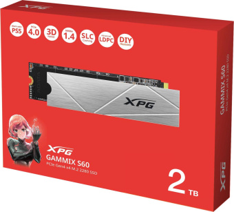 Накопитель SSD A-Data PCIe 4.0 x4 2TB AGAMMIXS60-2T-CS Gammix S60 XPG M.2 2280 от магазина РЭССИ