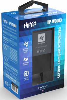 Сетевое зар./устр. Hiper HP-WC003 3A+2.22A (PD+QC) USB-C/USB-A универсальное черный от магазина РЭССИ