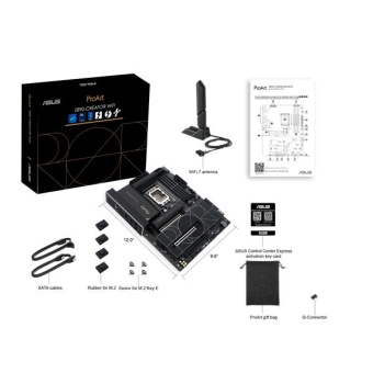 Материнская плата Asus PROART Z890-CREATOR WIFI Soc-1851 Intel Z890 4xDDR5 ATX AC`97 8ch(7.1) 1 x 10Gigabit + 1 x 2.5Gigabit RAID+HDMI+DP от магазина РЭССИ