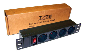Блок распределения питания Lanmaster TWT-PDU10-10A4P гор.размещ. 4xSchuko 10A от магазина РЭССИ