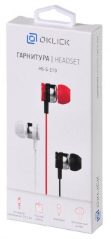 Гарнитура вкладыши Оклик HS-S-210 1.2м красный проводные в ушной раковине (D1R) от магазина РЭССИ