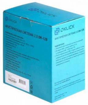 Колонки Оклик OK-128 2.0 черный 6Вт от магазина РЭССИ