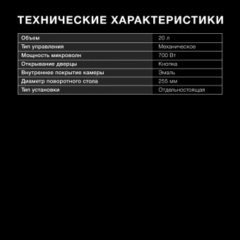 Микроволновая Печь Hyundai HYM-M2064 20л. 700Вт белый от магазина РЭССИ