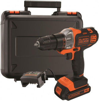 Дрель-шуруповерт Black+Decker MT218K-QW аккум. патрон:быстрозажимной (кейс в комплекте) от магазина РЭССИ