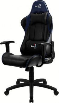 Кресло игровое Aerocool AС100 AIR черный/синий сиденье черный/синий ПВХ/полиуретан крестов. от магазина РЭССИ