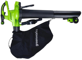 Воздуходувка-измельчитель Greenworks 2406907UG пит.:от аккум. зеленый от магазина РЭССИ