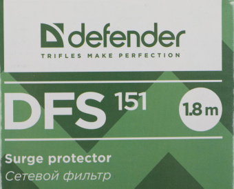 Сетевой фильтр Defender DFS 151 1.8м (6 розеток) белый (коробка) от магазина РЭССИ
