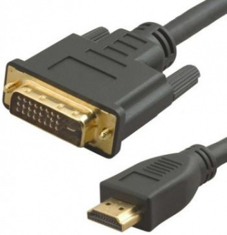 Кабель аудио-видео Lazco WH-141 HDMI (m)/DVI-D(m) 15м. Позолоченные контакты черный (WH-141(15M)) от магазина РЭССИ