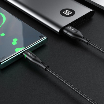 Кабель Hoco U93 Shadow Type-C USB (m)-USB Type-C 1.2м черный коробка от магазина РЭССИ