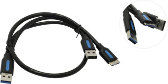 Кабель Vention CQPBD USB 3.0 A(m) USB 2.0 A (m) micro USB 3.0 B (m) 0.5м черный от магазина РЭССИ