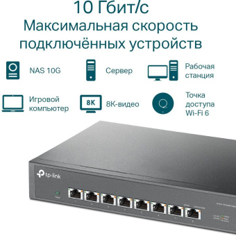 Коммутатор TP-Link TL-SX1008 8x10G неуправляемый от магазина РЭССИ