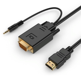 Кабель-переходник аудио-видео Premier 5-983AU HDMI (m)/VGA (m) 1.8м. черный (5-983AU 1.8) от магазина РЭССИ