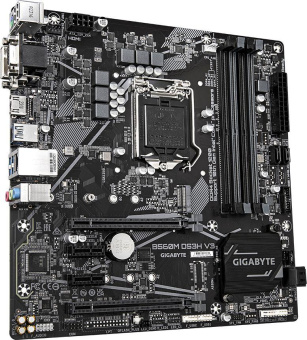 Материнская плата Gigabyte B560M DS3H V3 Soc-1200 Intel H470 4xDDR4 mATX AC`97 8ch(7.1) GbLAN+VGA+DVI+HDMI от магазина РЭССИ