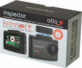 Видеорегистратор с радар-детектором Inspector AtlaS GPS ГЛОНАСС черный от магазина РЭССИ