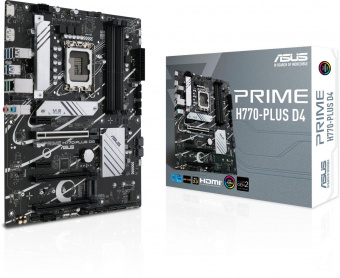 Материнская плата Asus PRIME H770-PLUS D4 Soc-1700 Intel H770 4xDDR4 ATX AC`97 8ch(7.1) 2.5Gg RAID+HDMI+DP от магазина РЭССИ