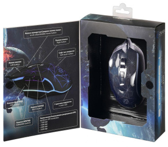 Мышь Оклик 935G STARFALL черный оптическая (3200dpi) USB (8but) от магазина РЭССИ