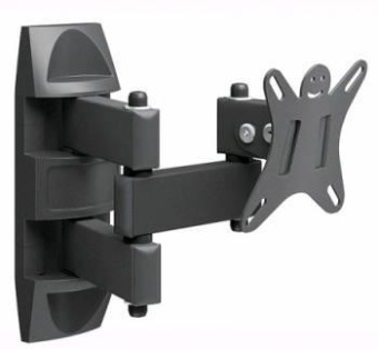 Кронштейн для телевизора Holder LCDS-5039 металлик 10"-26" макс.25кг настенный поворот и наклон от магазина РЭССИ
